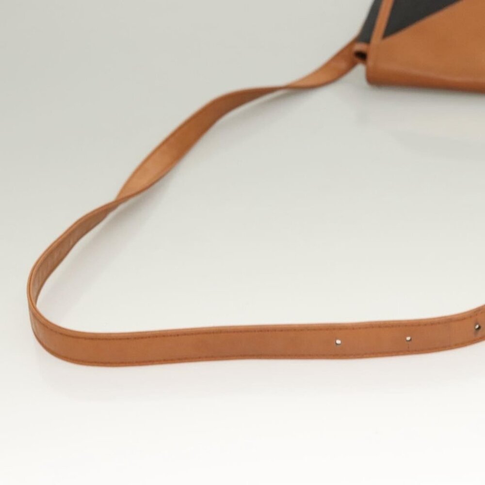 Authentic SAINT LAURENT Shoulder Bag PVC Leather Brown - Picture 14 of 16